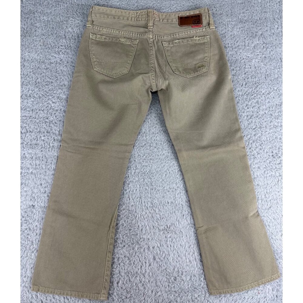 Womens Capri Pants Big Star Size 25R Beige Cotton Denim Made In USA Casual Wear - Picture 2 of 16